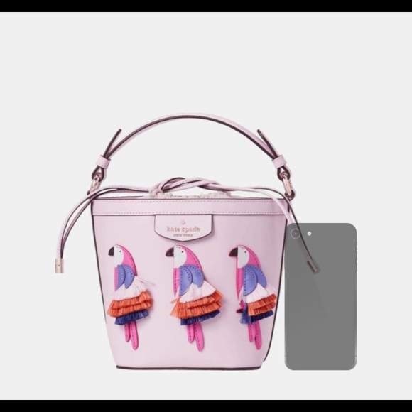 Kate Spade Pippa Flock Party Small Bucket Bag - Picture 4 of 6